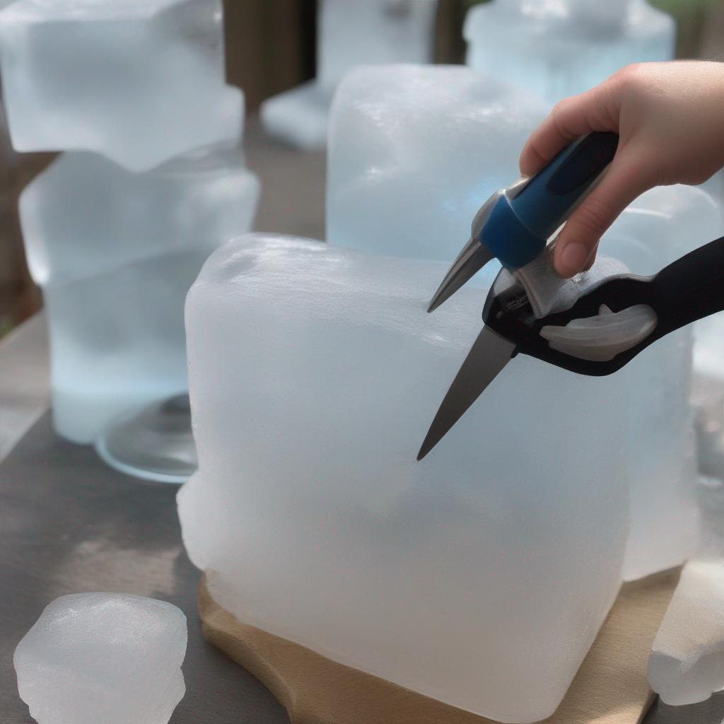 DIY Ice Sculpting with Common Household Tools